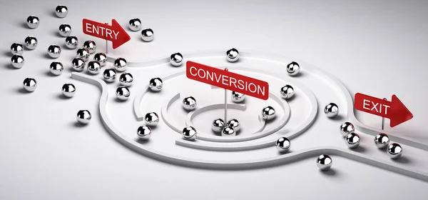 Marketing Conversion Funnel — Stock Photo, Image