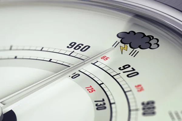 De Barometer slecht weer close-up — Stockfoto