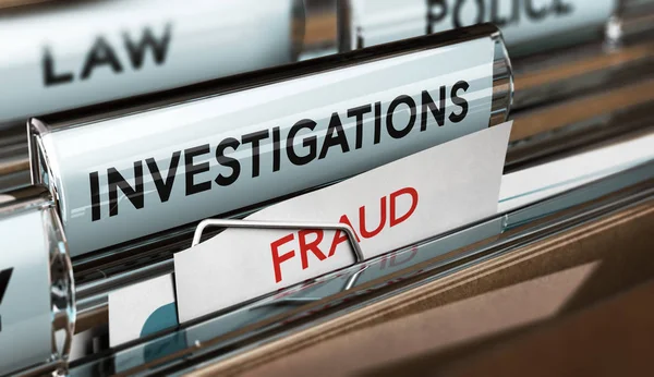 Fraud Investigation, Detective Files — Stock Photo, Image