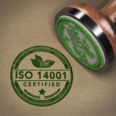 ISO 14001 sertifikalı şirket etiket