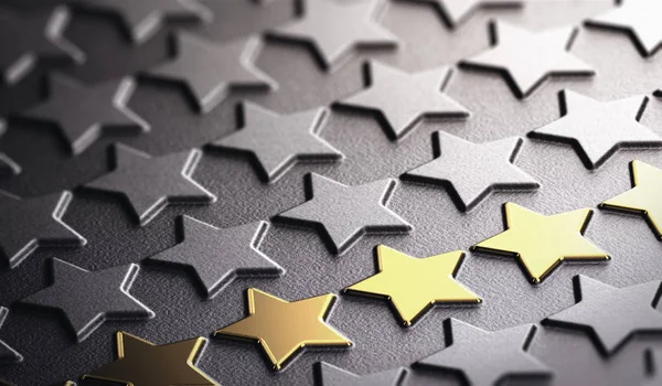 Gouden sterren achtergrond symbool van uitmuntendheid — Stockfoto