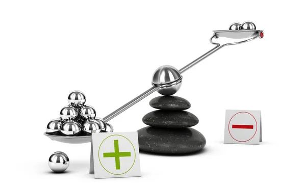 Weigh Pros and Cons, Benefit Risk Assesment. Positive Evaluation — Stock Image Weigh Pros and Cons, Benefit Risk Assesment. Positive Evaluation Stock Image