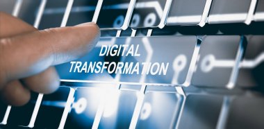 Digitalization, Digital Transformation Concept clipart