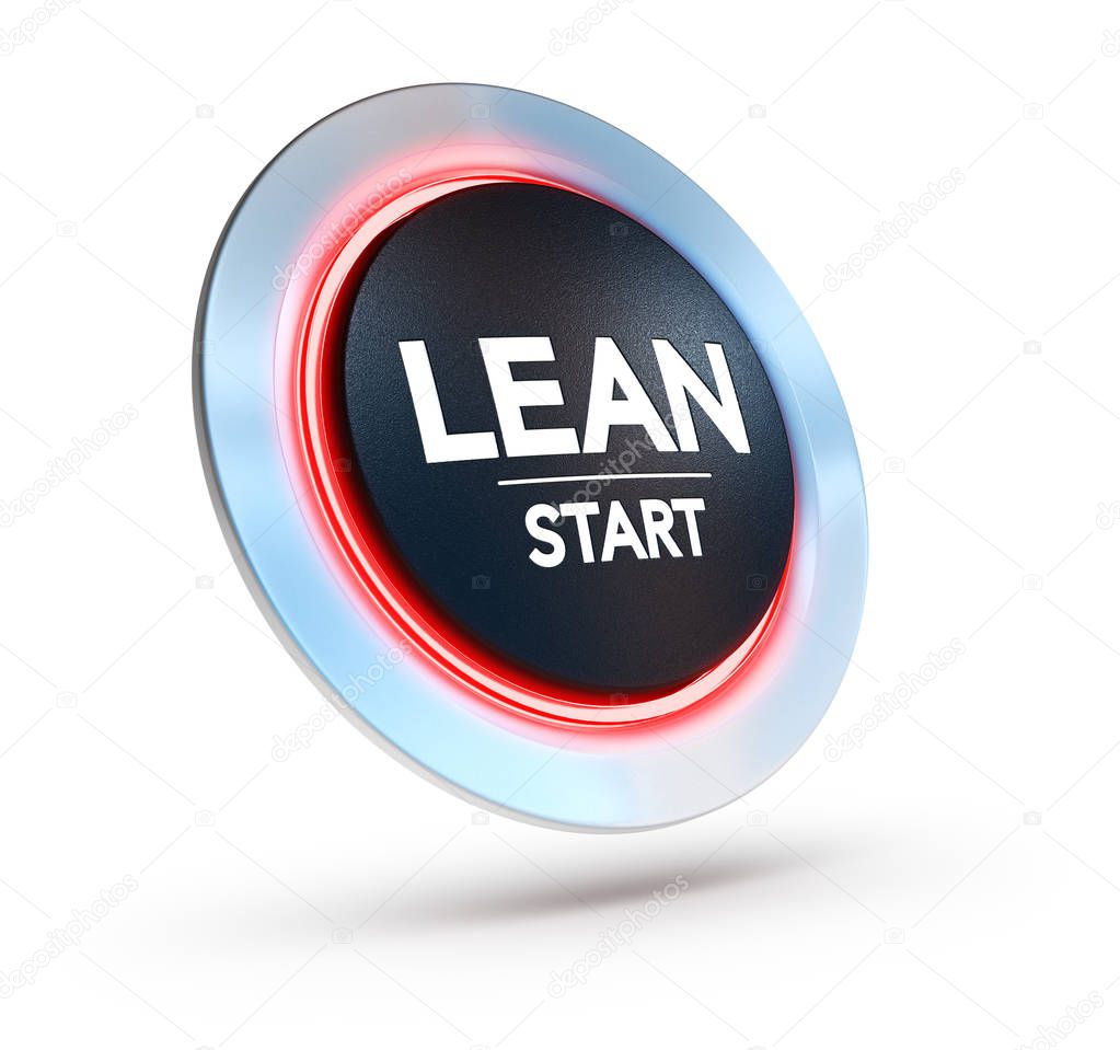 Lean Manufacturing Training Concept Over White Background