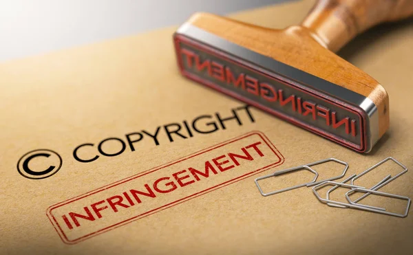 Pojęcie praw własności intelektualnej, naruszenie praw autorskich — Zdjęcie stockowe