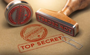 Top Secret Documents, Sensitive Information clipart