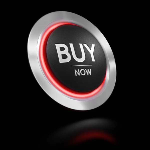 Call to Action Button, Buy Now Over Black Background — Stok Foto