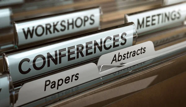 Chamadas de trabalhos e resumos para Conferências, Workshops ou Mee — Fotografia de Stock