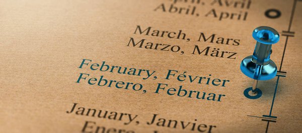 Business or Project Planning Timeline. focus on February