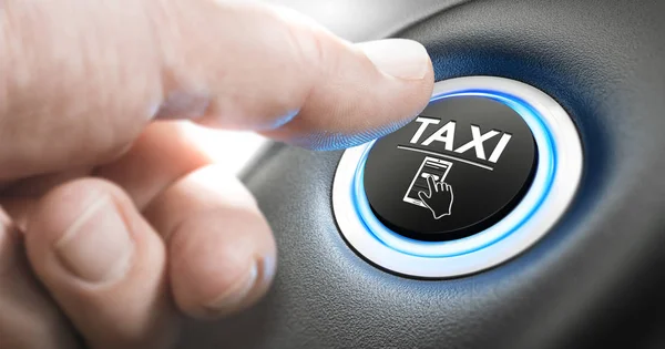 Servizio prenotazione taxi — Foto Stock