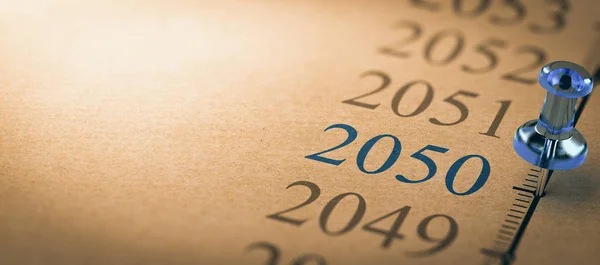 Rok do roku 2050, dwóch tysięcy pięćdziesiąt. — Zdjęcie stockowe