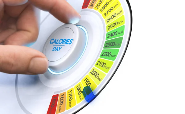 Reducir las calorías, la nutrición y el concepto de dieta equilibrada — Foto de Stock