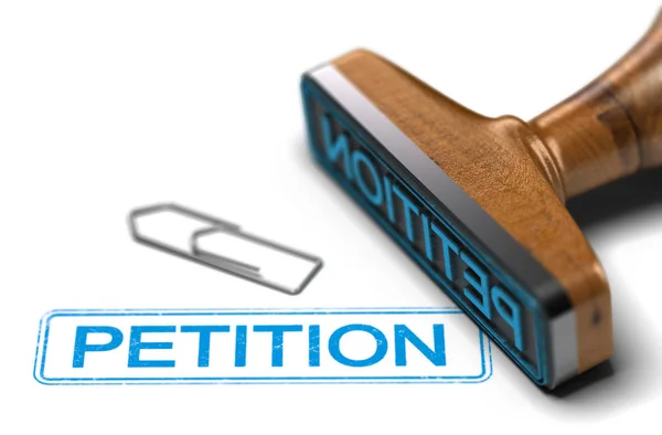 Petition Campaign, Democracy Concept Over White — Stock Photo, Image
