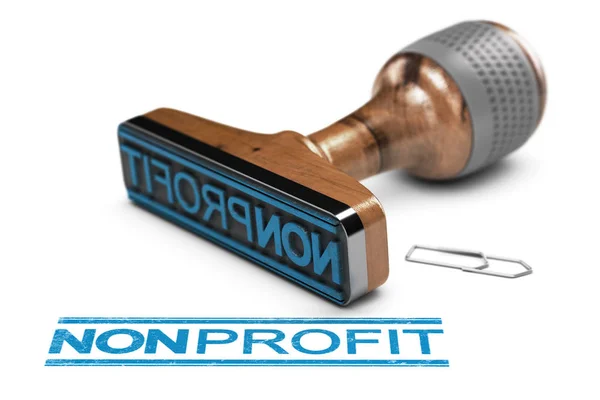 Non-Profit-Organisation oder Verein, Stempel auf weißem Hintergrund — Stockfoto