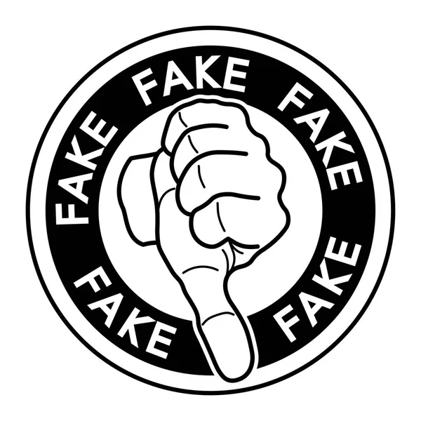 Verificação de fatos, Vector Fake News Tag silhueta sobre backgr branco —  Vetores de Stock