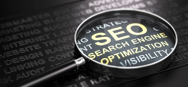 Internetový marketing a webová analýza. Seo Search Engine Optimiza — Stock fotografie