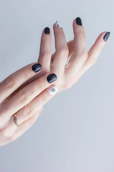 Code Manicure Female Graceful Hands — Stock Photo, Image