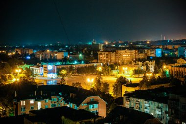 Gece şehri yukarıdan