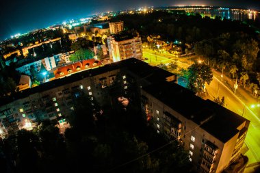 Gece şehri yukarıdan