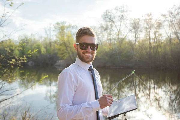 Werk Afstand Online Werk Buiten Het Kantoor — Stockfoto