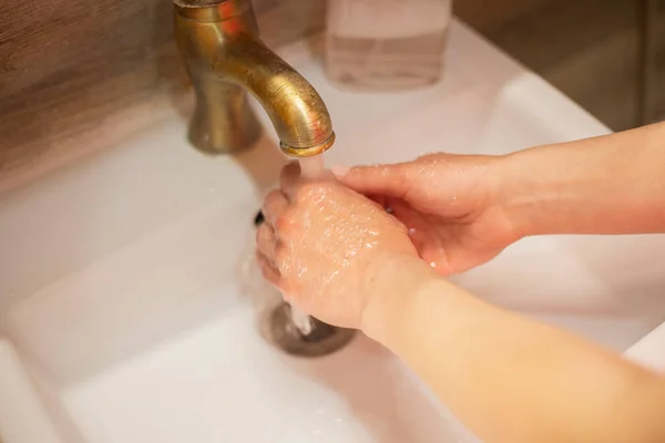 Handwas Met Zeep Reinheid Hygiëne — Stockfoto