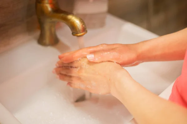 Handwas Met Zeep Reinheid Hygiëne — Stockfoto