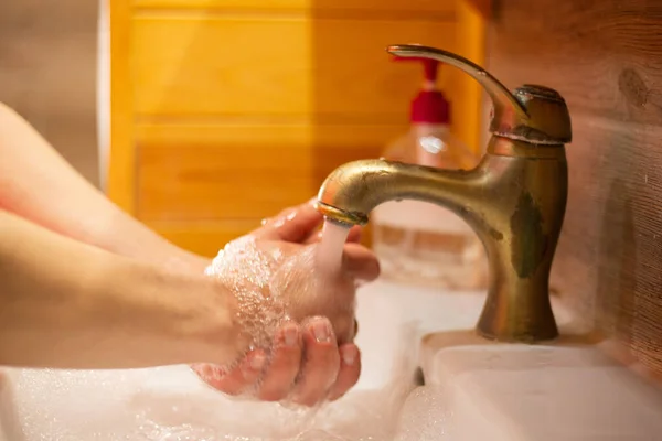 Lavado Mano Con Jabón Limpieza Higiene —  Fotos de Stock