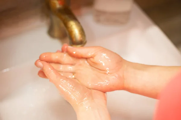 Мытье Рук Мылом Чистота Гигиена — стоковое фото