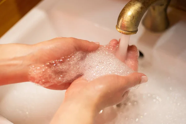 Handwas Met Zeep Reinheid Hygiëne — Stockfoto