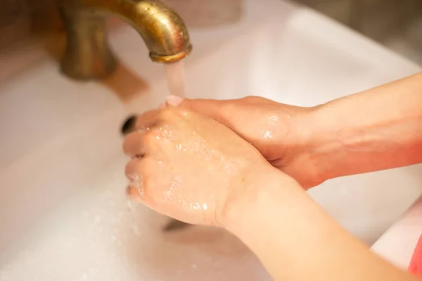 Handwas Met Zeep Reinheid Hygiëne — Stockfoto