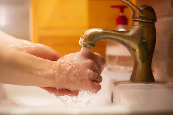 Handwas Met Zeep Reinheid Hygiëne — Stockfoto