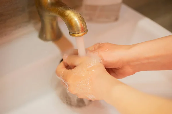 Мытье Рук Мылом Чистота Гигиена — стоковое фото