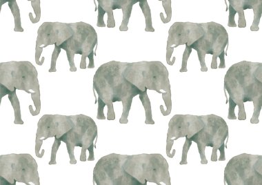 Filler el ile Dikişsiz suluboya desen arka plan boyalı