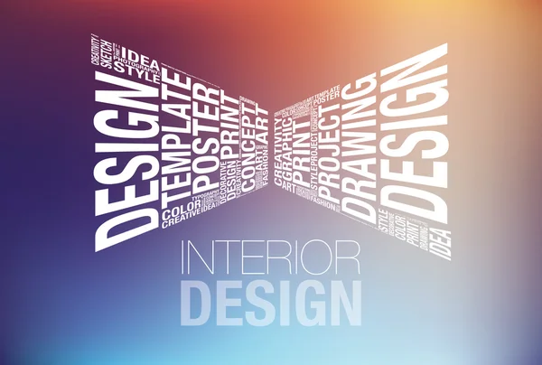 Interior design presentazione concettuale modello vettoriale illustrazione — Vettoriale Stock