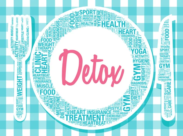 Detox na płyty zdrowe jedzenie koncepcja wektorowa — Wektor stockowy