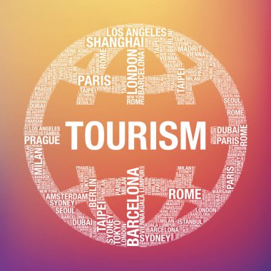 Dünya Dünya turizm vektör kavramı Word'de turizm