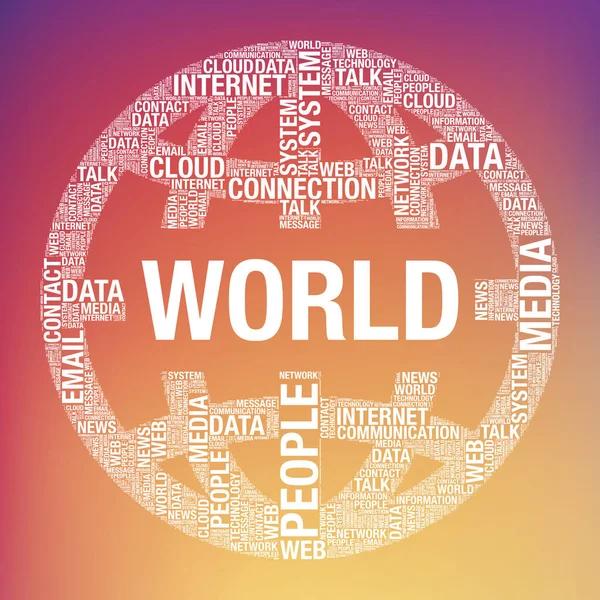 世界全球连接网络技术概念矢量图 — 图库矢量图片
