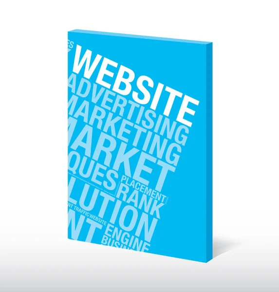 Copertina brochure del sito web con concetto di business word cloud vector — Vettoriale Stock