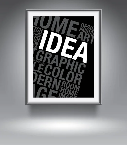 Frame with Idea word cloud vector home design concept — Stock Vector