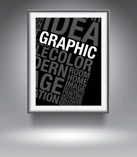 Cadre avec mot graphique nuage vecteur concept home design — Image vectorielle