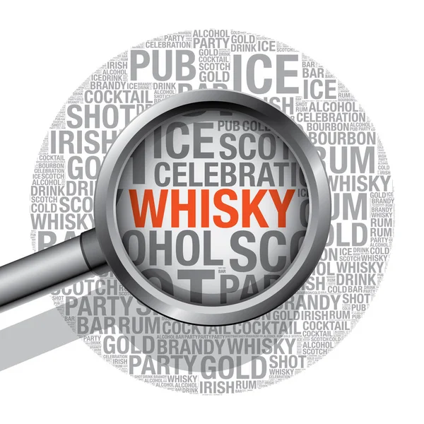 Whisky Wort Wolke Konzept Vektor Illustration — Stockvektor
