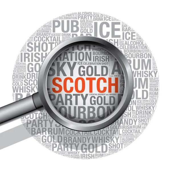 Scotch word cloud concept vectorillustratie — Stockvector