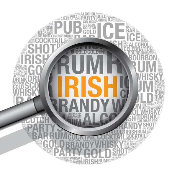 Irish word cloud concept vectoriel illustration — Image vectorielle