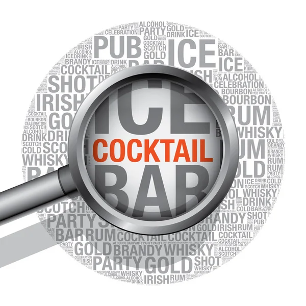 Cocktail word cloud concept vectorillustratie — Stockvector