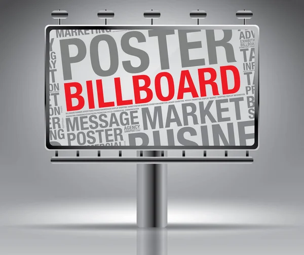 Banner s Billboard slovo mrak vektor koncepce — Stockový vektor