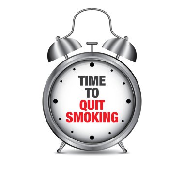 Sigarayı için zamanında retro çalar saat vektör çizim