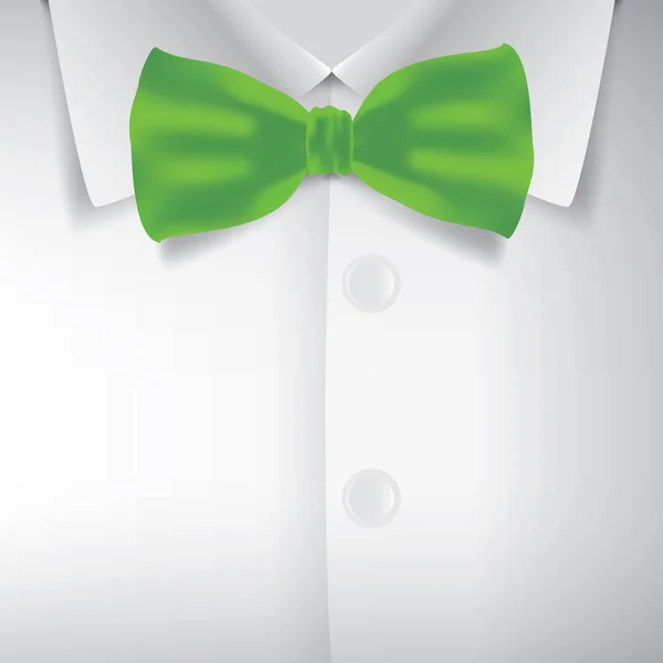 Реалістична краватка для банта та біла сорочка Векторні ілюстрації — стоковий вектор