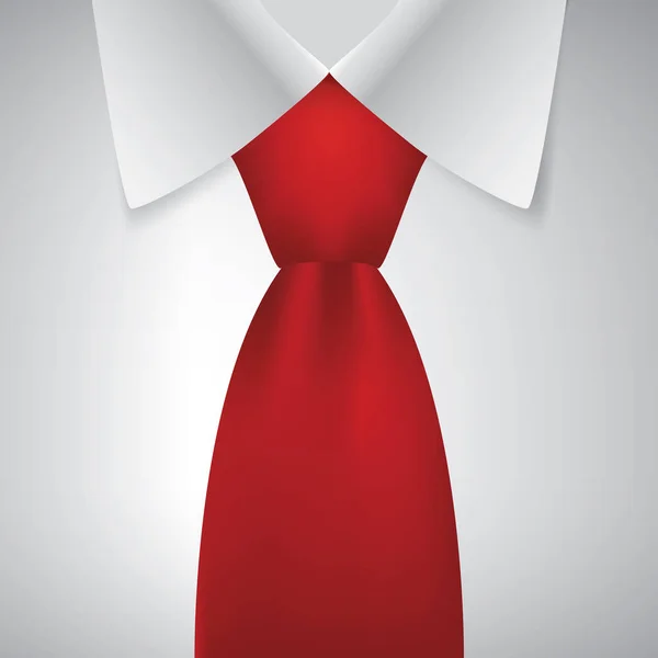 Ρεαλιστική γραβάτα και άσπρο πουκάμισο εικονογράφηση διάνυσμα — Διανυσματικό Αρχείο