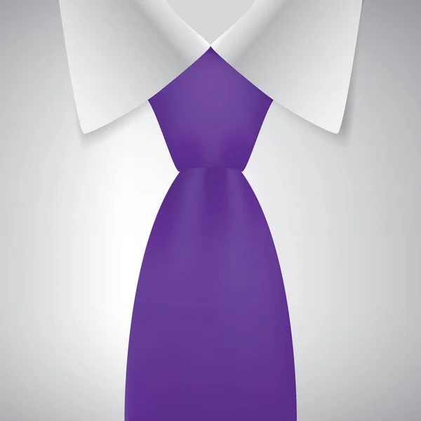 Realistische stropdas en een wit overhemd vectorillustratie — Stockvector