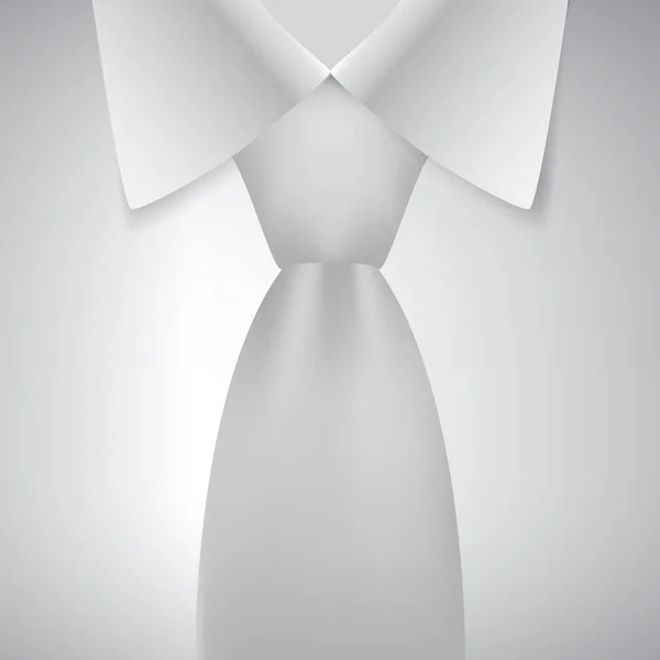 Corbata realista y camisa blanca vector ilustración — Vector de stock